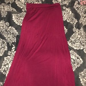 Red Maxi Skirt